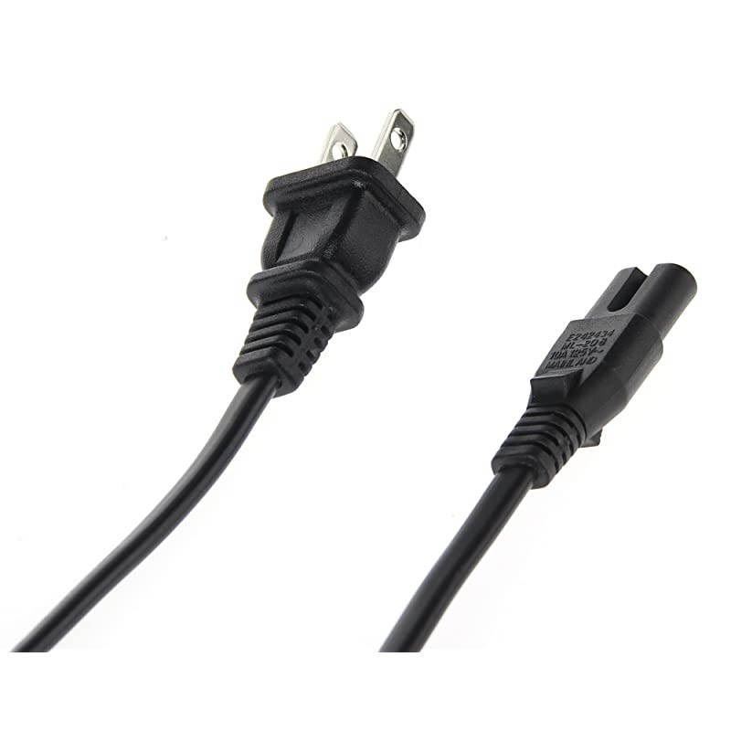 Basics Replacement Power Cable for PS4 Slim and Xbox One S X 6 Foot Cord Black