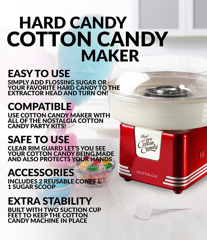 Nostalgia Electrics Retro Hard Candy Cotton Candy Maker