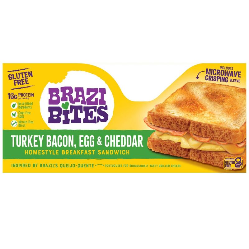 Brazi Bites Frozen Breakfast Sandwich Turkey Bacon Egg & Cheese - 4oz