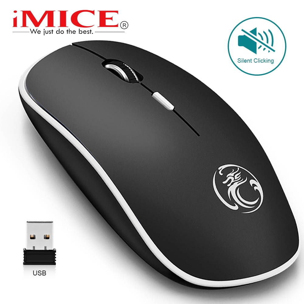 iMice USB Receive Wireless Game Mouse Silent 2.4Ghz 1600 DPI Ergonomic Mause USB PC Mice Mute