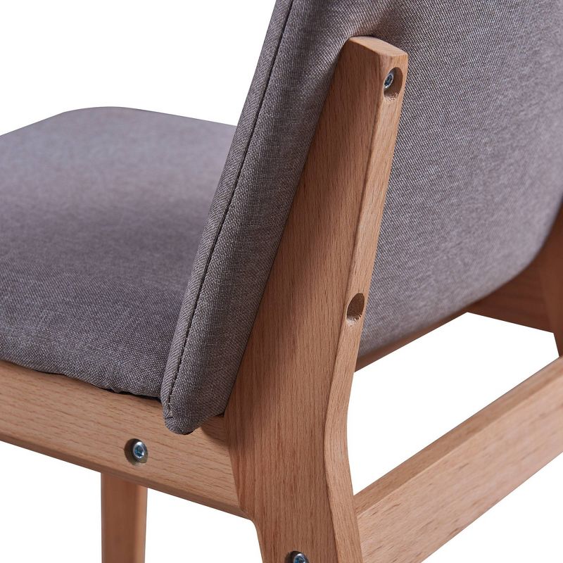 Set of 2 Grayson Dining Chair With Solid Wood Leg Sand/Walnut Finish - Versanora