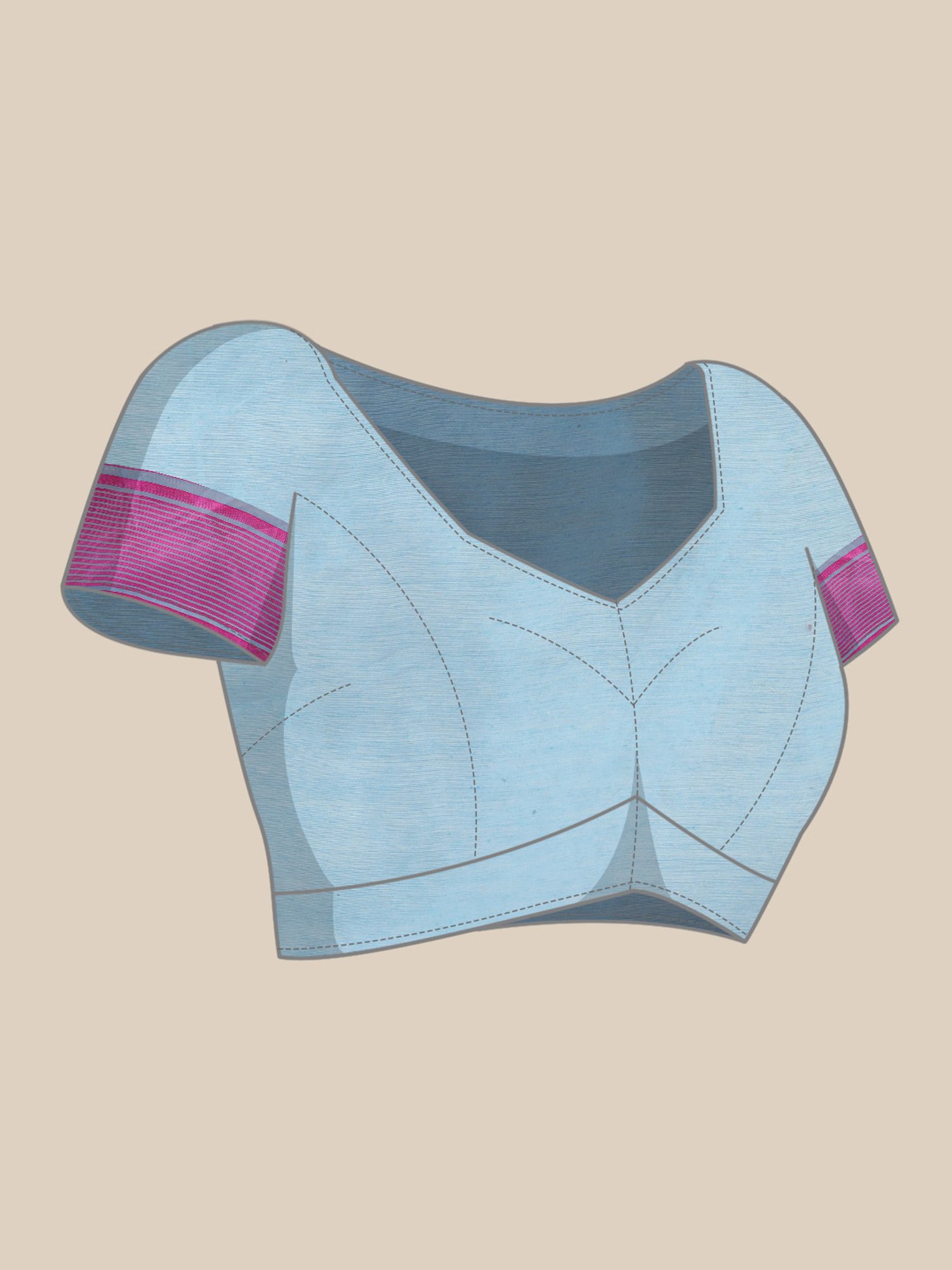 Silk Land Blue Pure Cotton Woven Saree With Unstitched Blouse