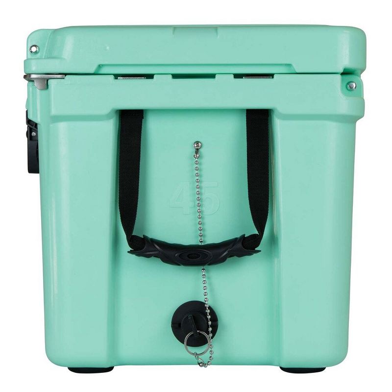 Driftsun Heavy Duty Rotomolded Thermoplastic UV Resistant Portable 45 Quart Insulated Hardside Ice Chest Beverage Cooler, Sea Foam