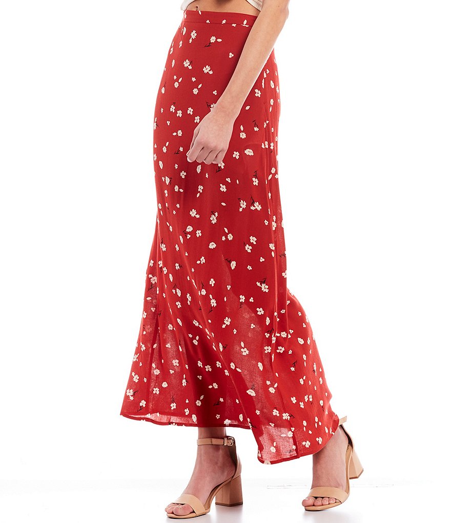 June & Hudson Side Slit Maxi Skirt