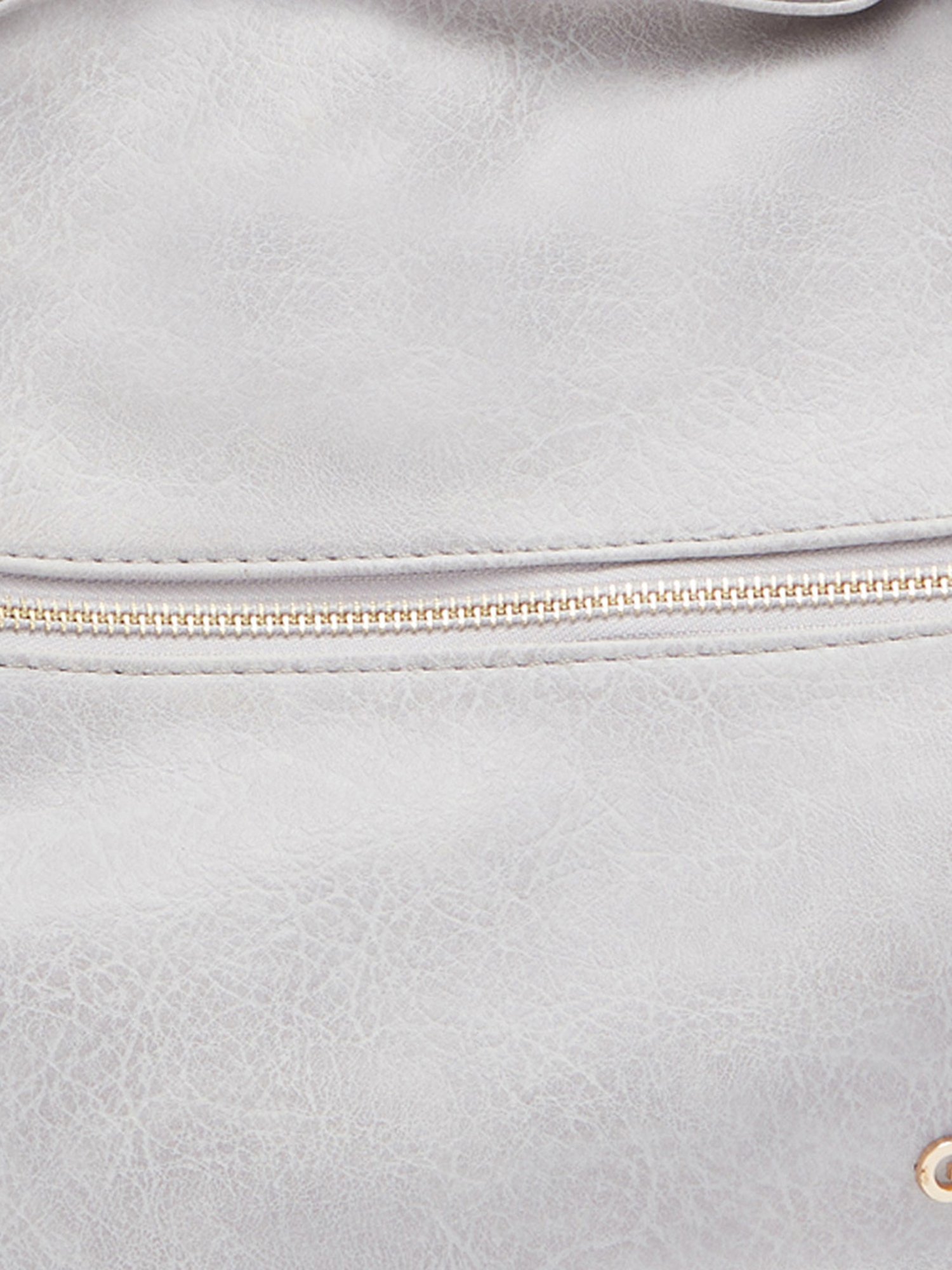 Globus Women Grey Textured Vegan Leather Hobo Bag