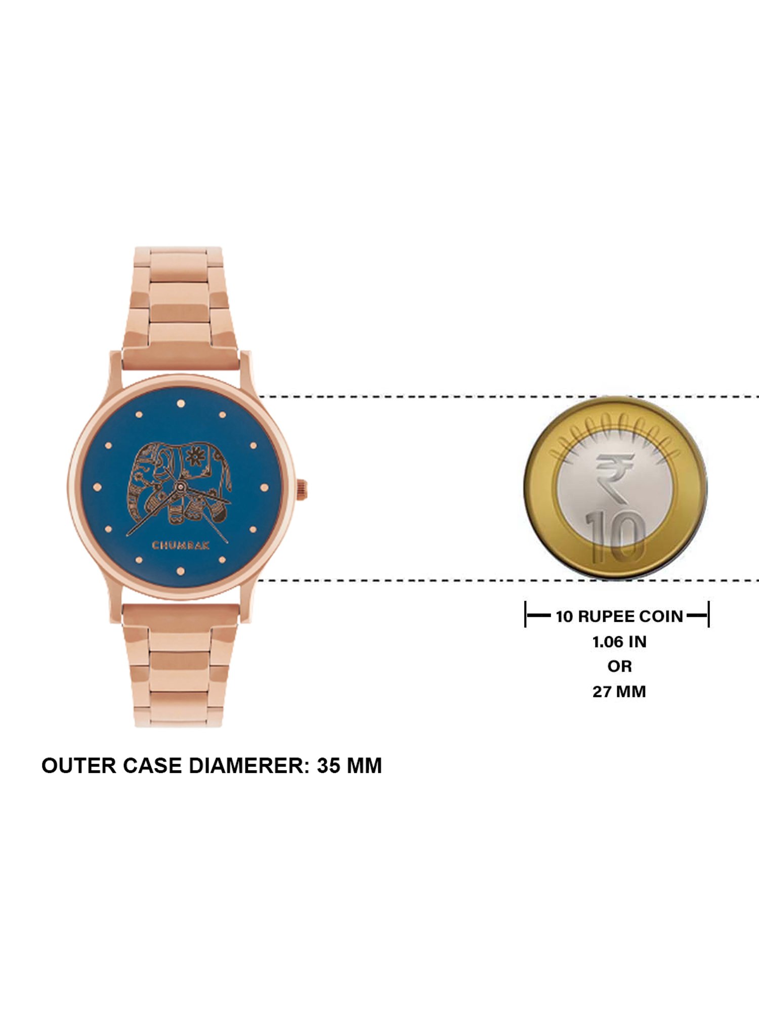 Chumbak 8907605117398 Carnival Elephant Analog Watch for Women