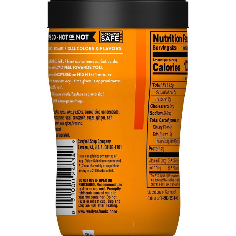 Campbell's Well Yes! Harvest Carrot & Ginger Sipping Soup - 11.2oz
