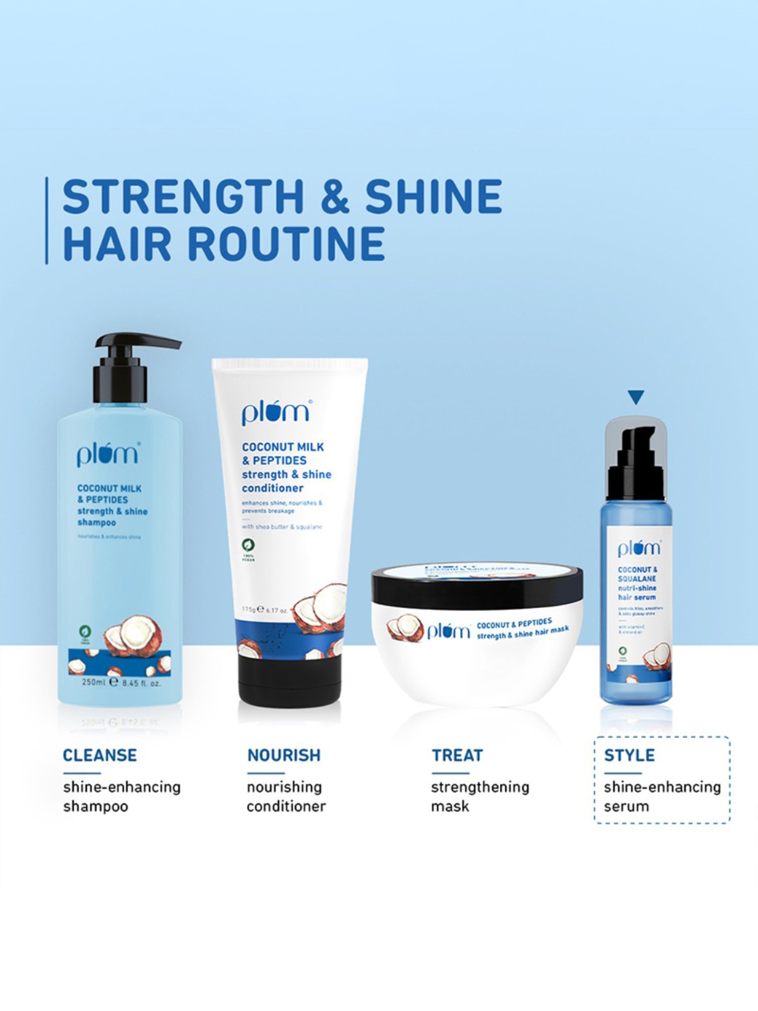 Plum Coconut & Squalane Nutri-Shine Hair Serum - 75 ml