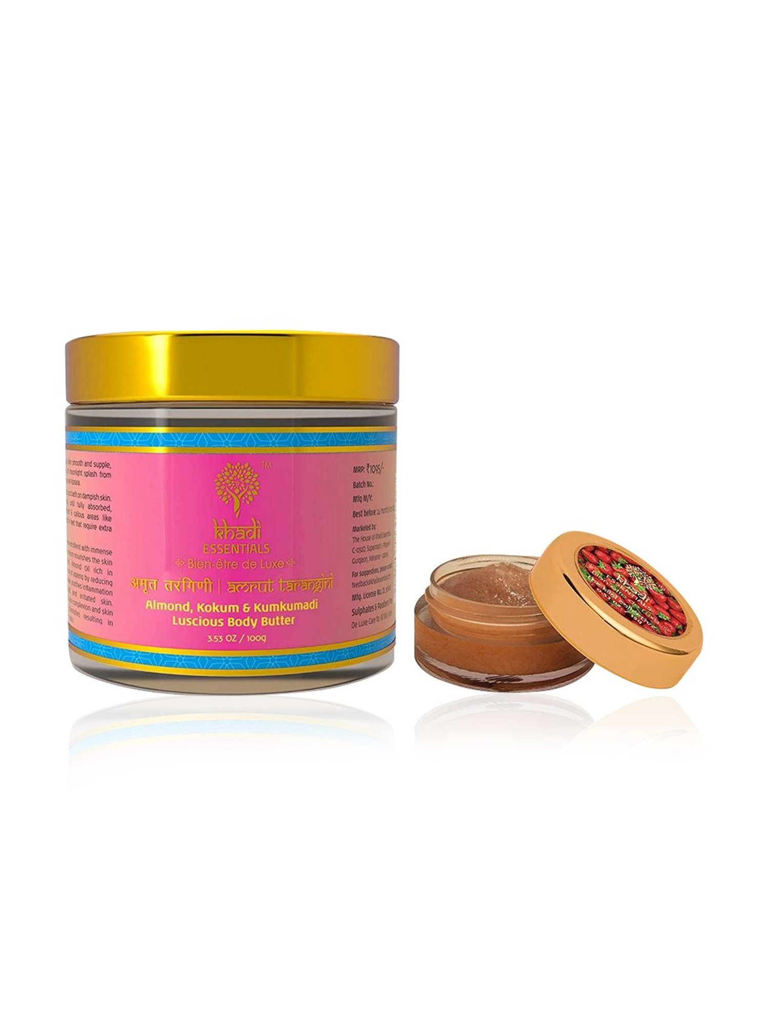 Khadi Essentials Combo of Kumkumadi Body Butter & Strawberry & Beetroot Lip Scrub