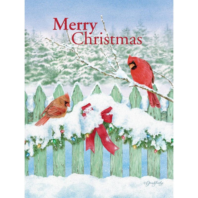 12ct Garland Fence Boxed Christmas Cards