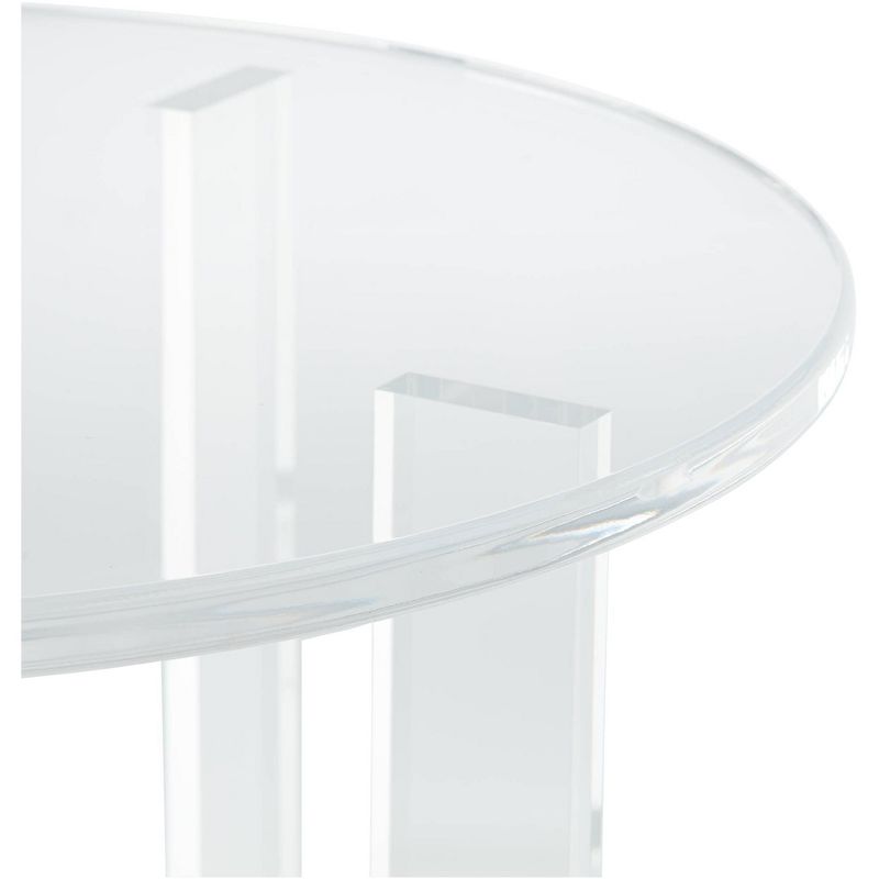 55 Downing Street Erica Clear Acrylic Round Accent Table