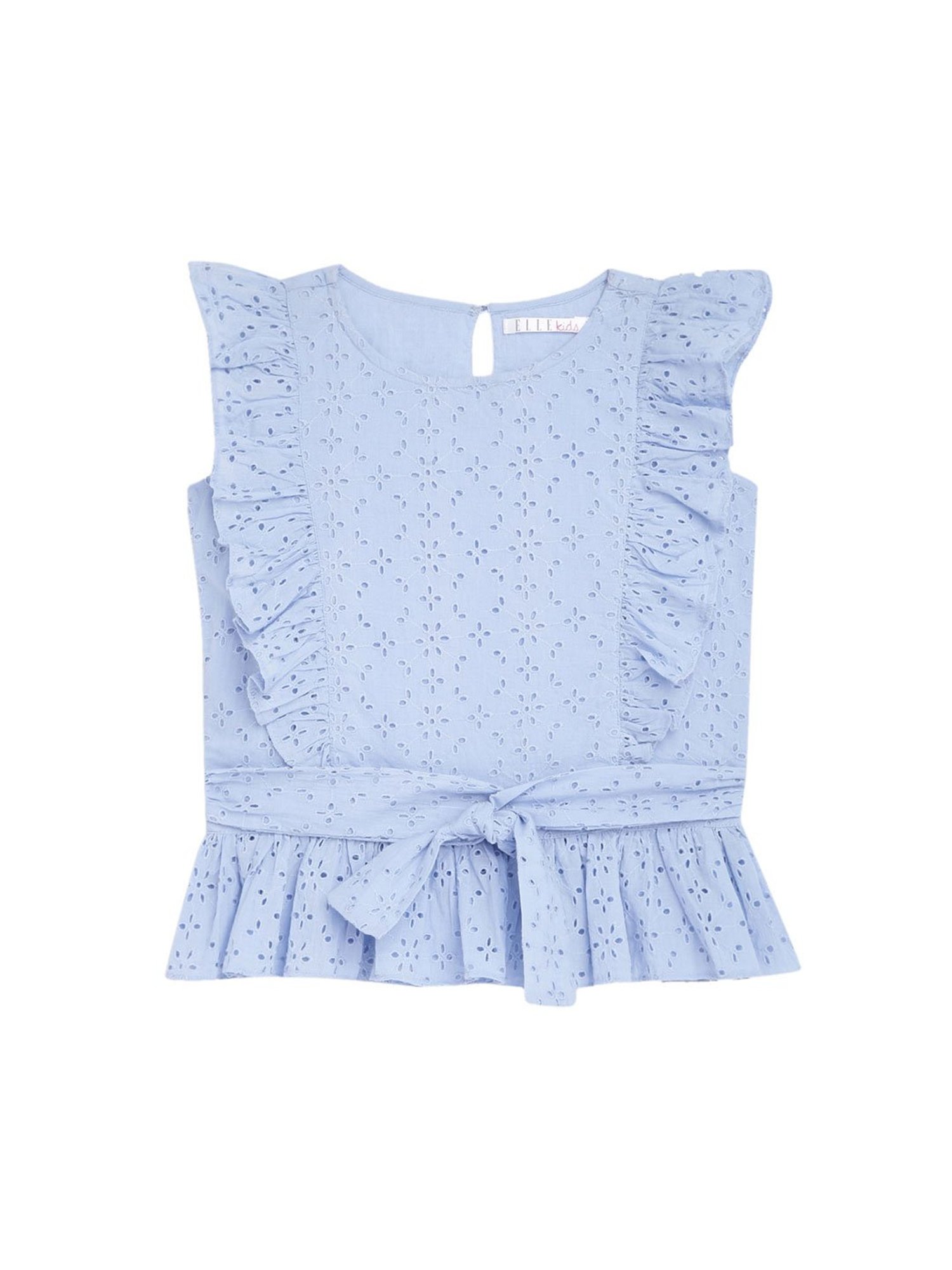 Elle Kids Blue Self Design Top