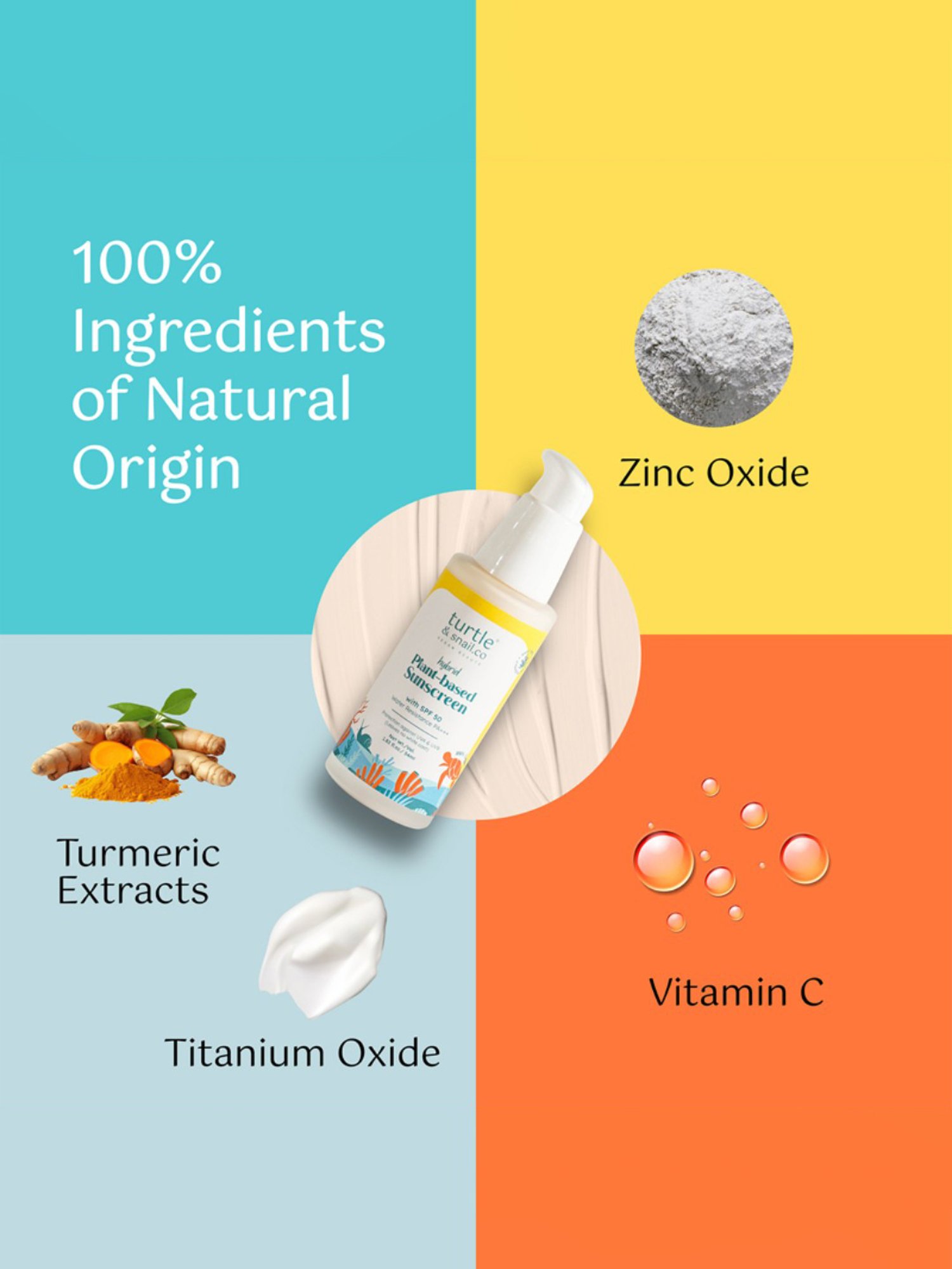 Turtle & Snail.Co Hybrid Plant-Based Sunscreen with SPF 50 & Water Resistance PA+++ - 54 ml