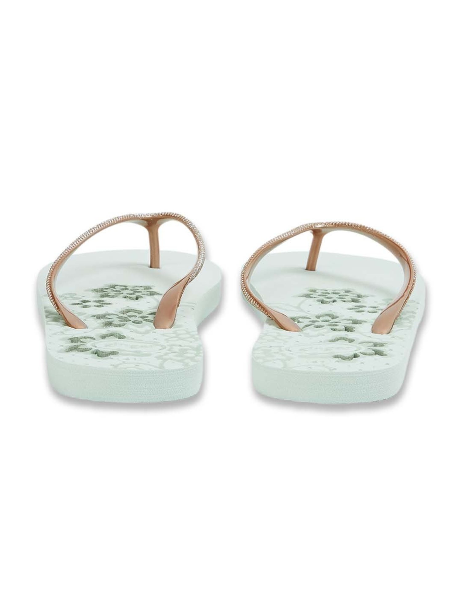 Floatz by Bata Women's  White Flip Flops