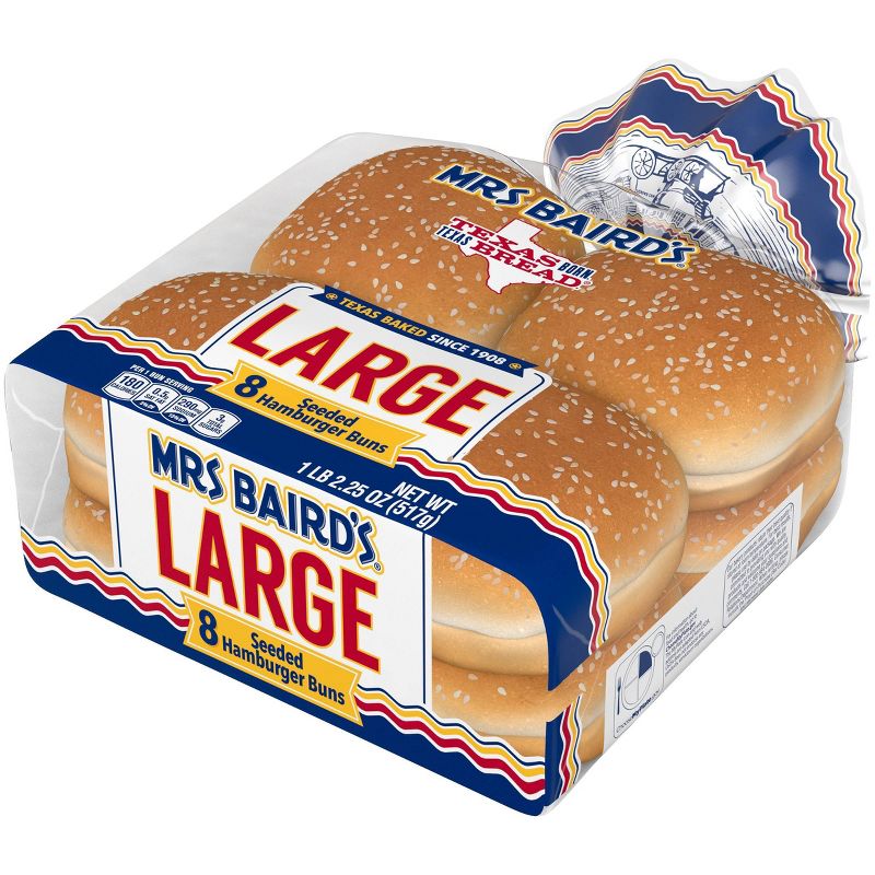 Mrs. Baird's Large Sesame Hamburger Buns - 18.25oz