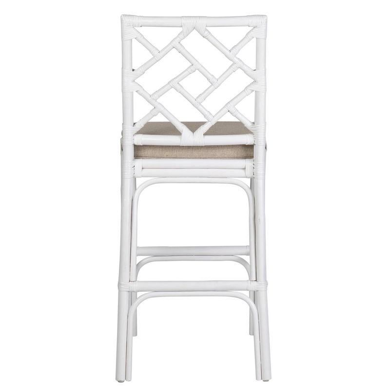 Stacie Rattan Barstool White - East At Main