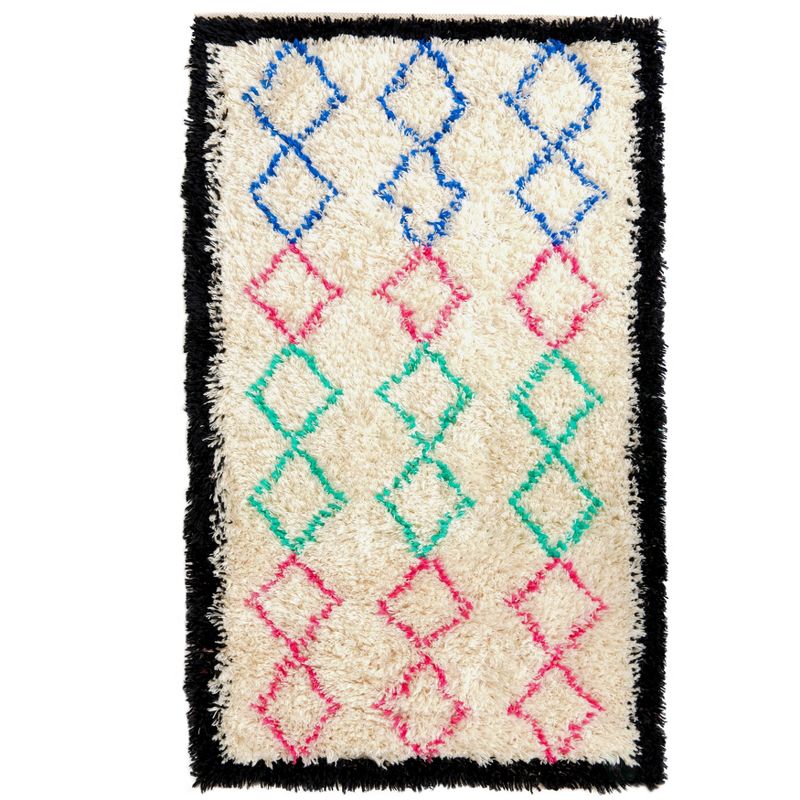 1'10"x1'10" Rectangle Woven Accent Rug Multicolored - DEERLUX
