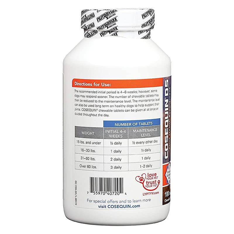 MSM Joint Health Supplement for Dogs 180 Chewable Tablets