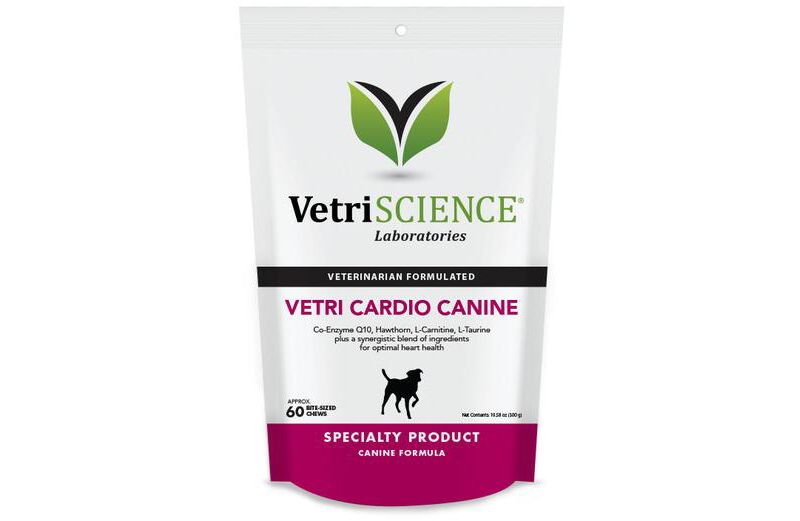 Vetriscience Laboratories Vetri-Cardio Canine Cardiovascular Health Support, Bite-Sized Dog Chews, 60 ct