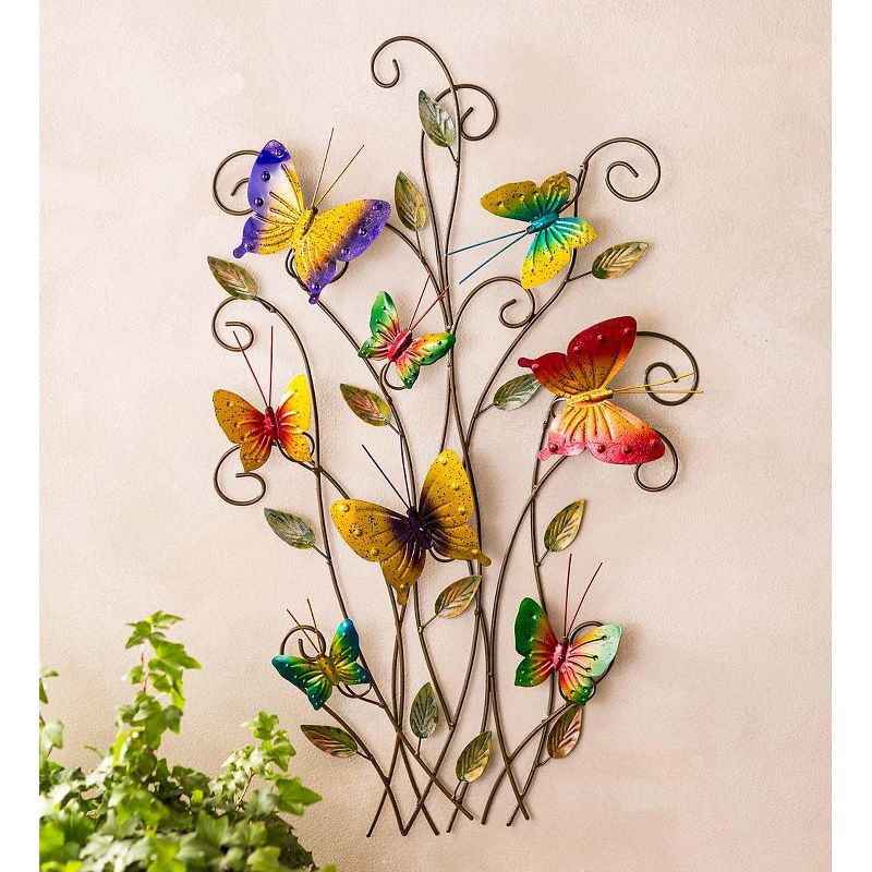 Wind & Weather 3-Dimensional Indoor/Outdoor Metal Butterflies Wall Art