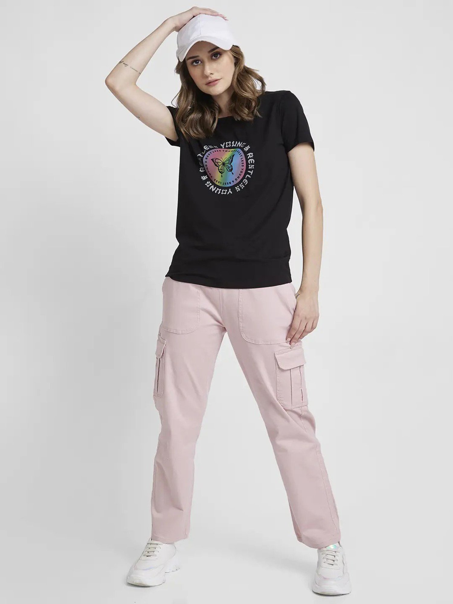 Spykar Pink Regular Fit Trackpants