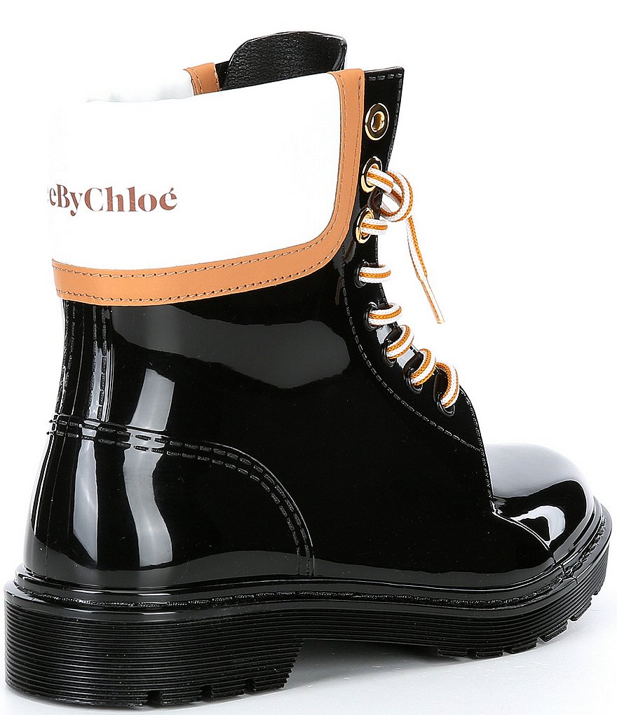 See By Chloe Florrie Lace-Up Rainboots
