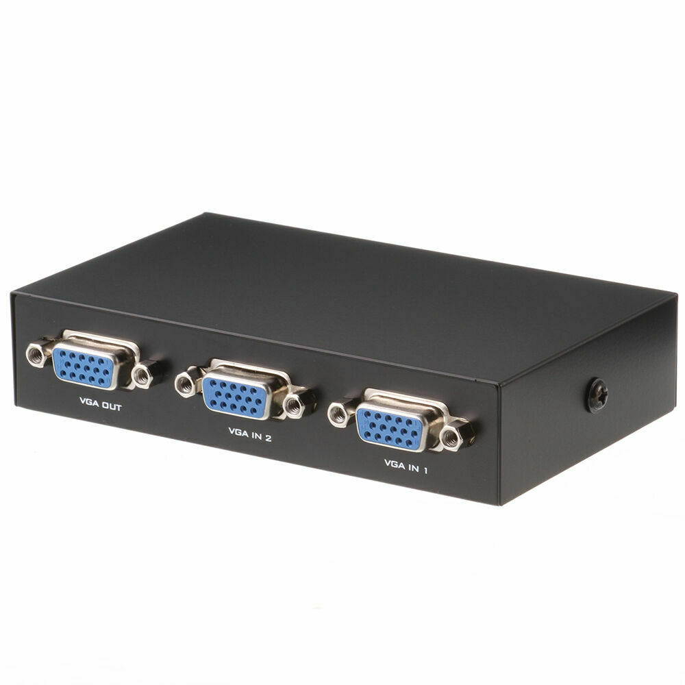 2 Port 15 Pin Female(2 VGA in/1 VGA Out) VGA Switch Box for PC TV Monitor,Resolution up to 1920x1440(Not for DDC, DDC2, DDC2B Monitor)
