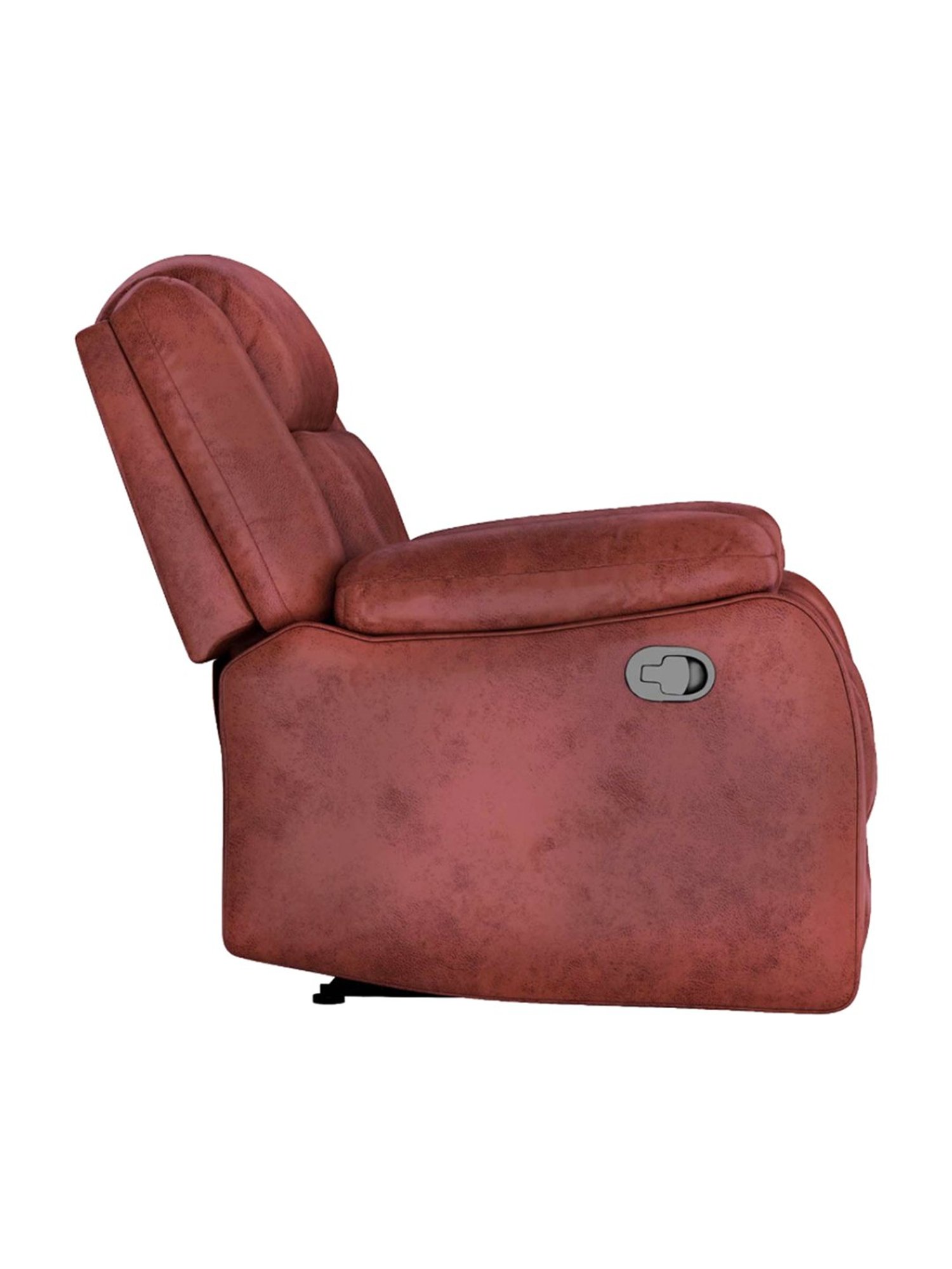 Duroflex Avalon Red Wood 1 Seater Recliner Sofa