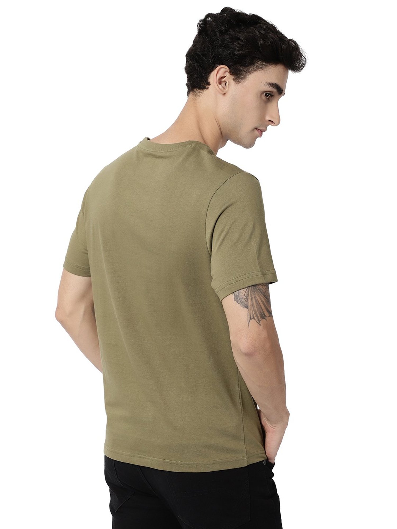 AD by Arvind Olive Crew T-Shirt