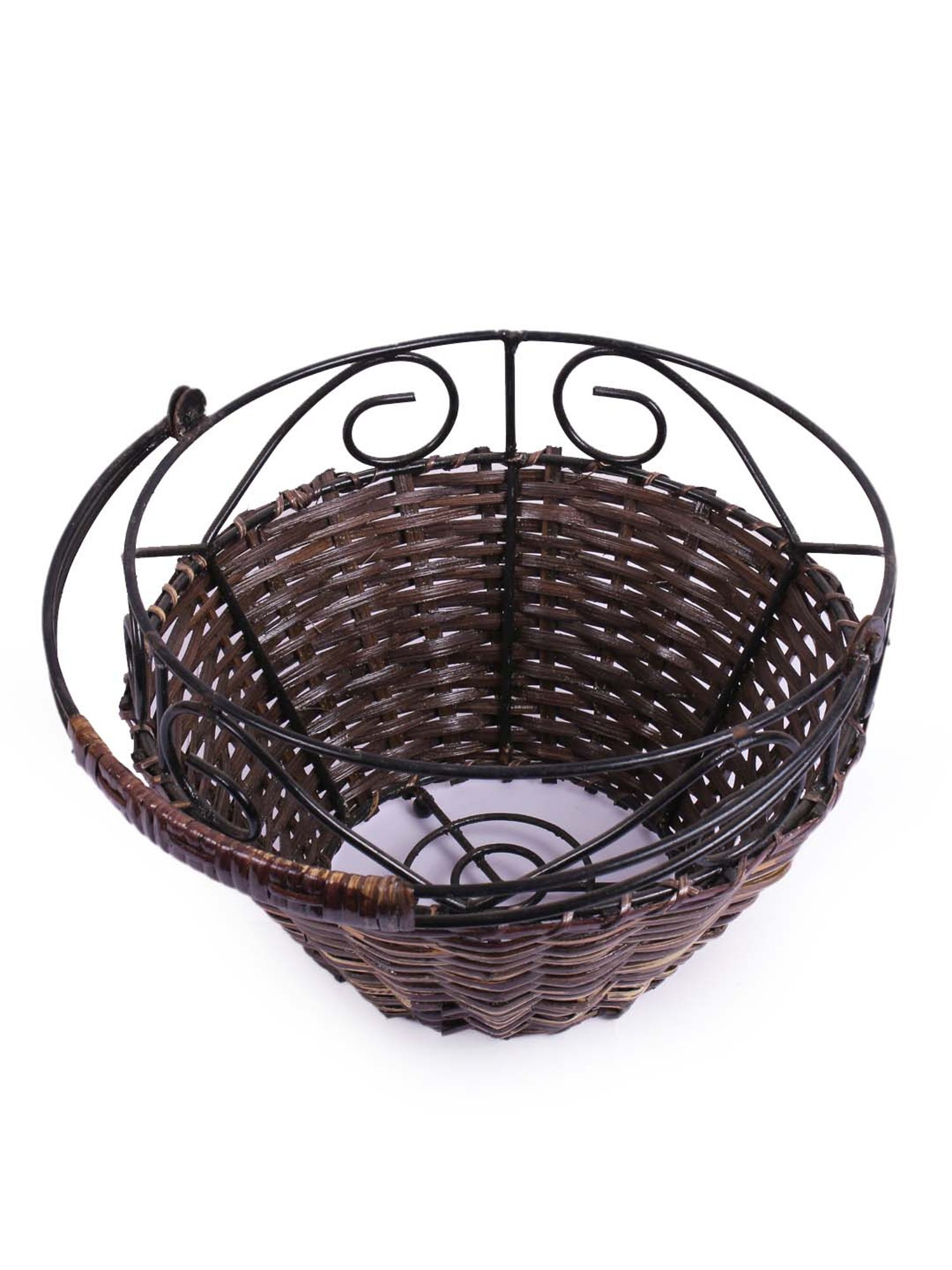 VarEesha Brown & Black Bamboo Multi-Purpose Basket - Set of 1