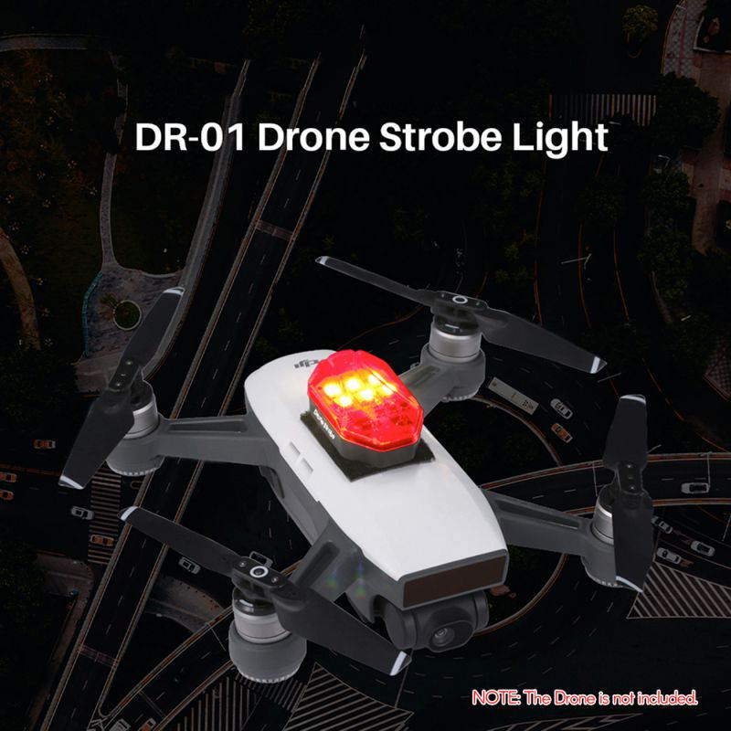ulanzi DR-01 Mini Drone Strobe Light 3 Lights Color(White/Red/Green) 9 Lignting Modes Lightweight Built-in Rechargeable Battery Anti-collision