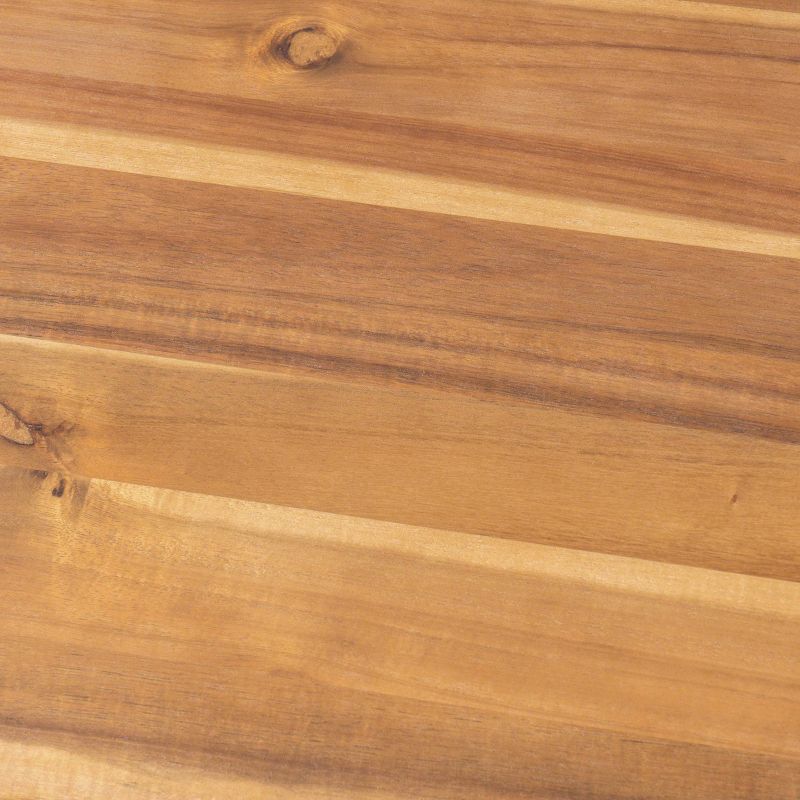 Wood Outdoor Bench in Natural Brown-Pemberly Row