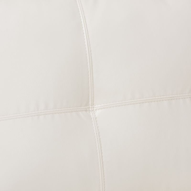 Adalynn Faux Leather Upholstered Sectional Sofa White - Baxton Studio