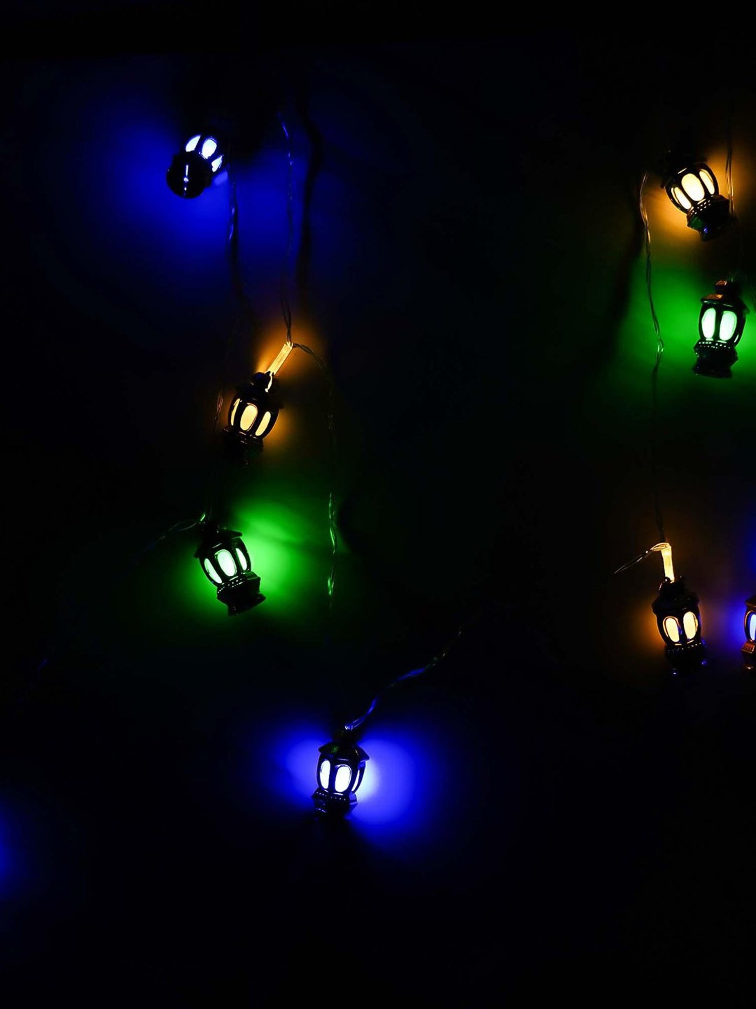 eCraftIndia Lantern Shaped LED Color Changing Steady Fairy String Lights for Diwali