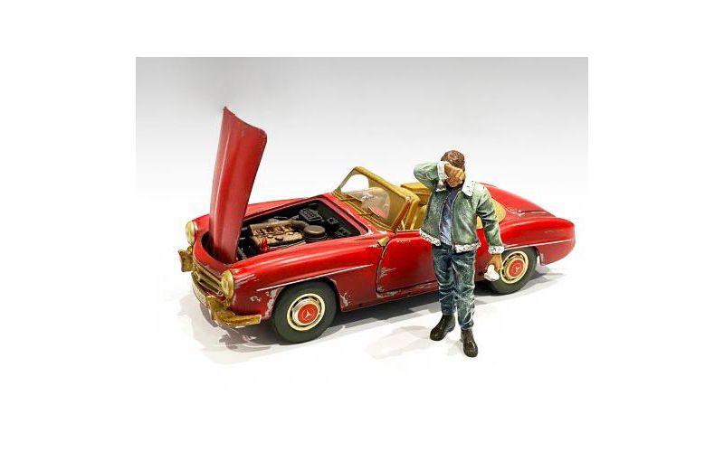 Auto Mechanic Sweating Joe Figurine for 1/24 Scale Models by American Diorama
