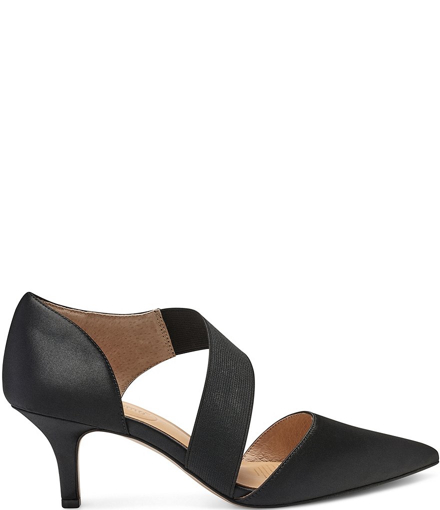 CC Corso Como Denice Asymmetrical Satin Pointed Toe Pumps