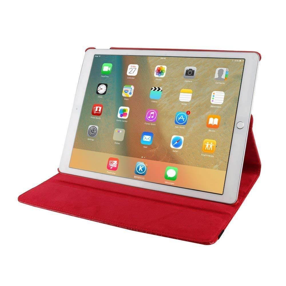 iPad 2 Case Cover,Dream Wings 360 Degrees Rotating Folio Stand Slim Screen Protective Smart Case Cover for Apple iPad 2/iPad 3/iPad 4 9.7 inch Tablet (iPad 2/3/4, Red)