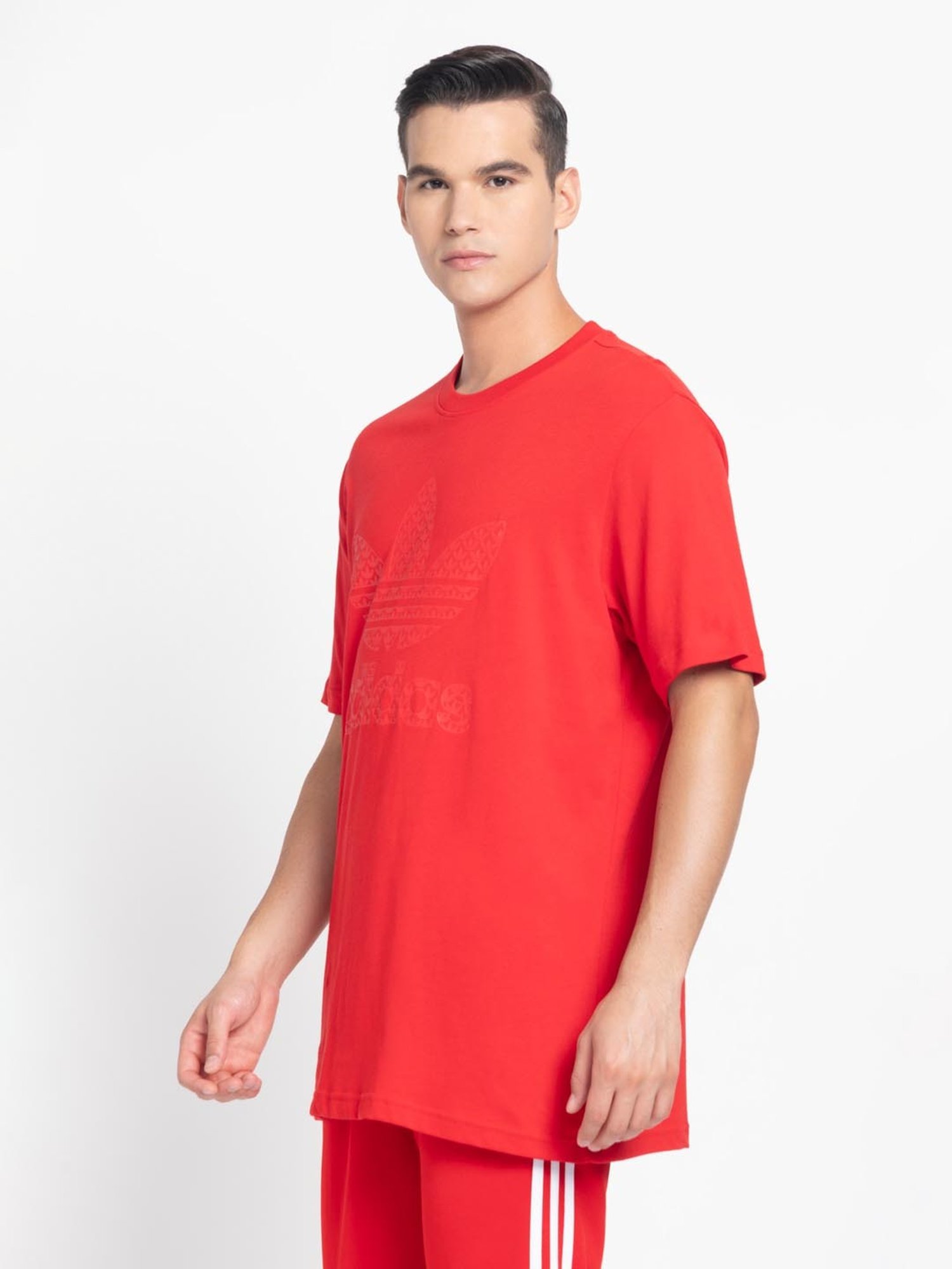 Adidas Originals Red Regular Fit T-Shirt