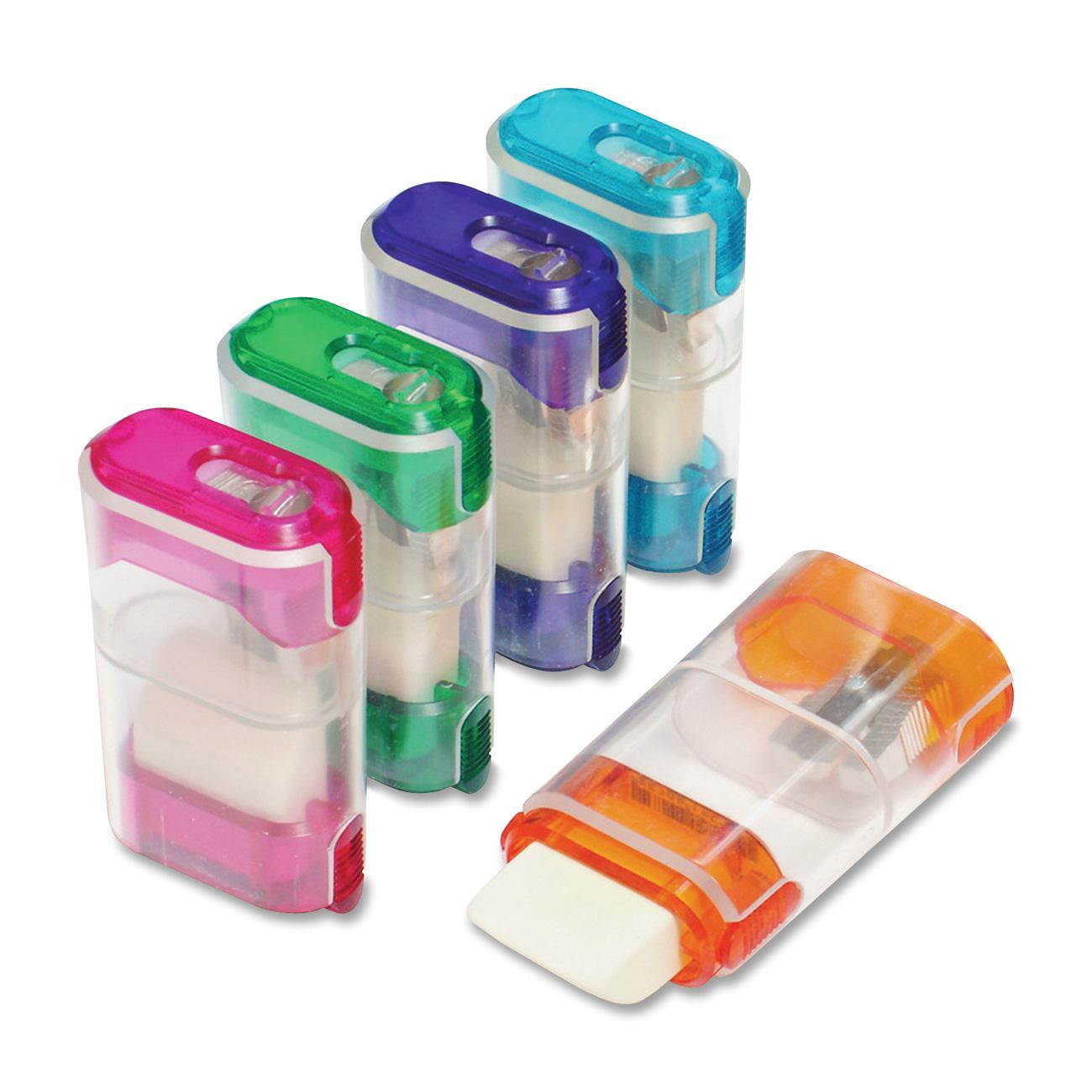 Baumgartens Sharpener w/ Eraser 2-5/8" 20/Display Box Assorted 19550