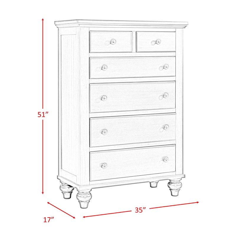 6pc King Channing Storage Bedroom Set Cherry - Picket House Furnishings