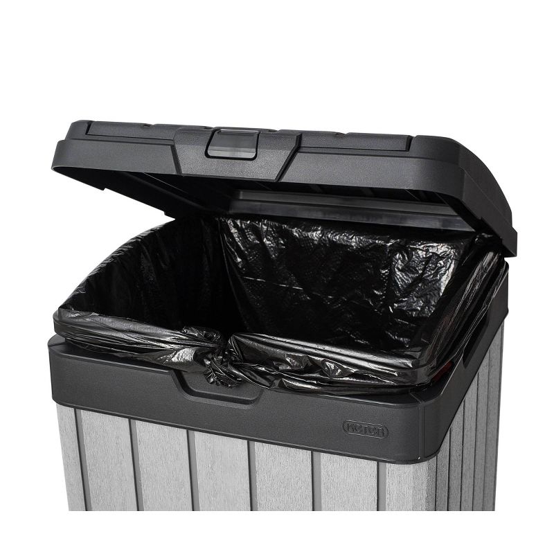 39gal Rockford Outdoor Resin Trashcan Gray - Keter