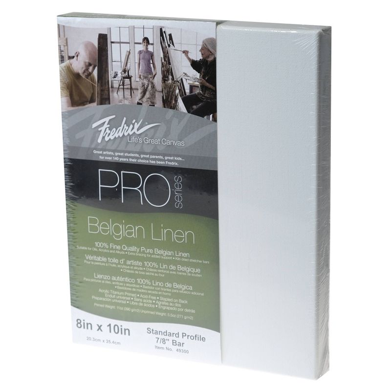 Fredrix Pro Belgian Linen Pre-Stretched Canvas, 8 X 10"