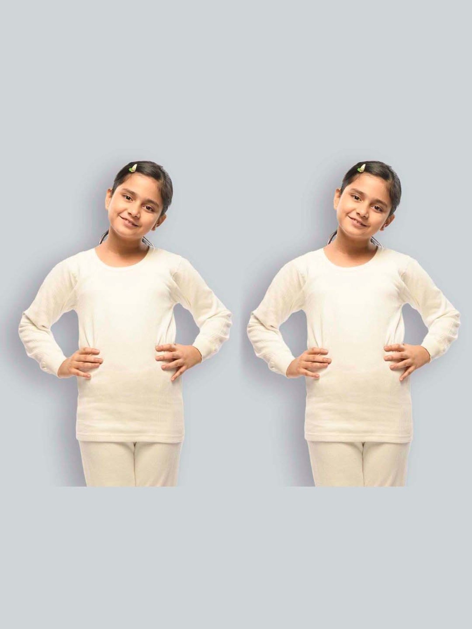 Kanvin Kids Skin Regular Fit Thermal Tops - Set of 2