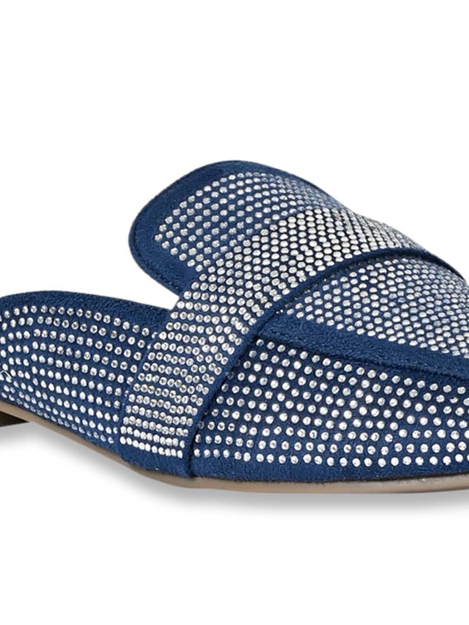 Jove Women's Blue Mule Shoes