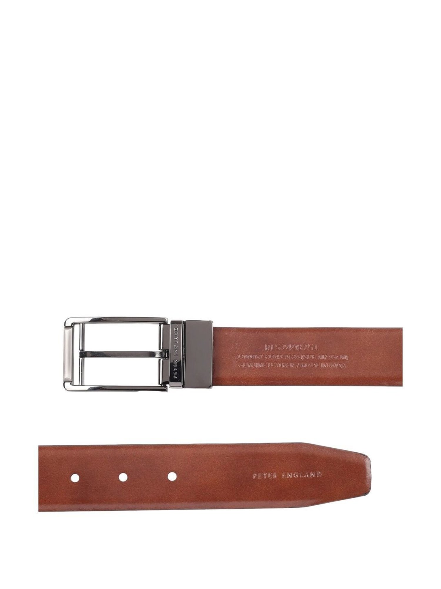 Peter England Black & Brown Leather Reversible Belt For Men