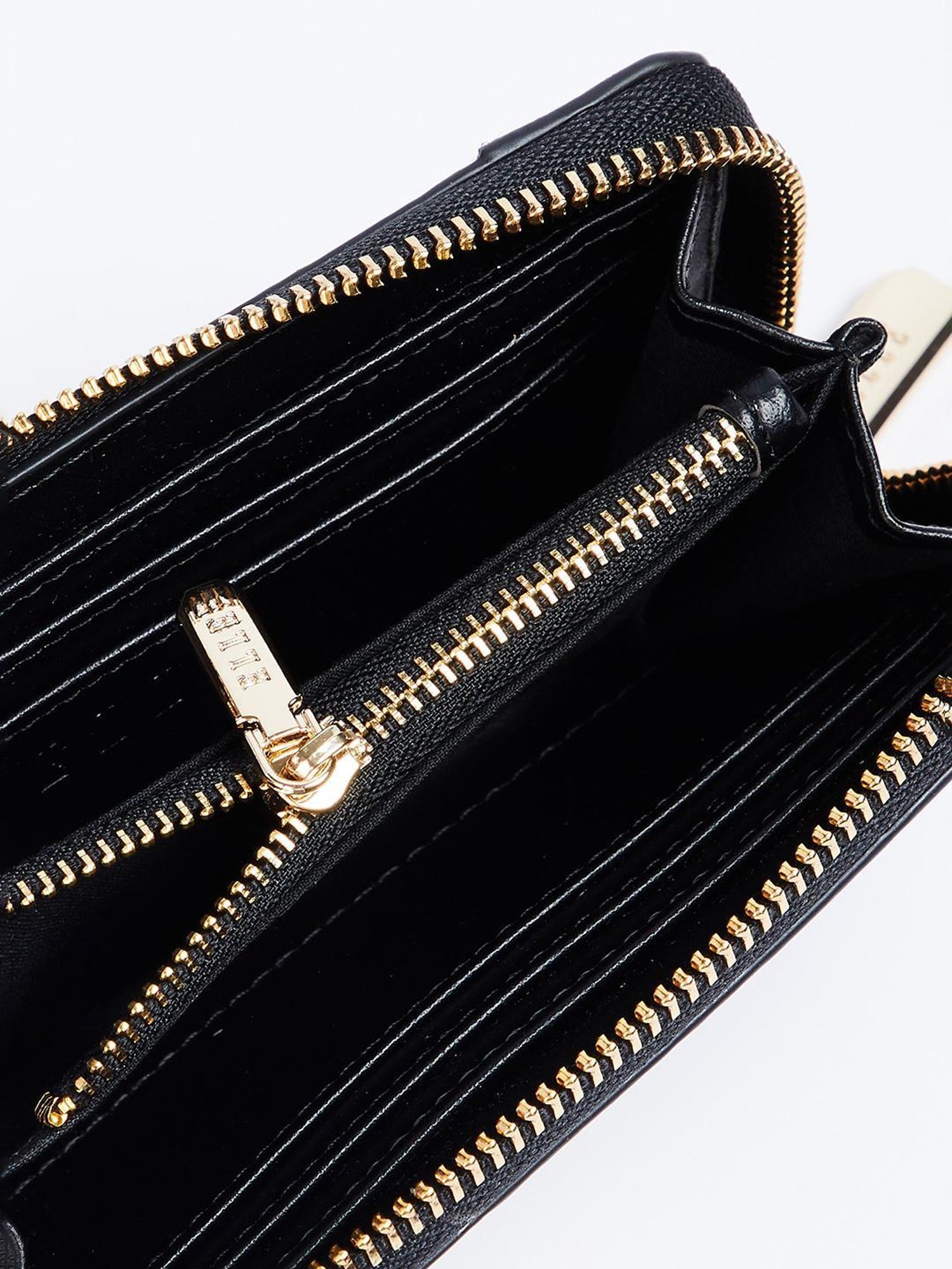 Elle Black Printed Zip Around Wallet For women