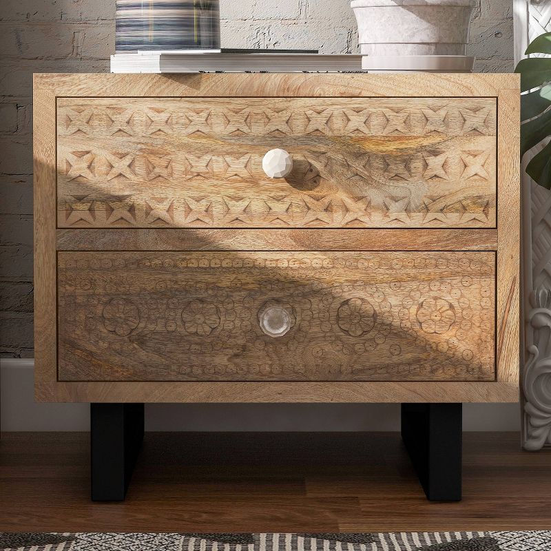 Serreno 2 Drawer Nightstand Natural - HOMES: Inside + Out