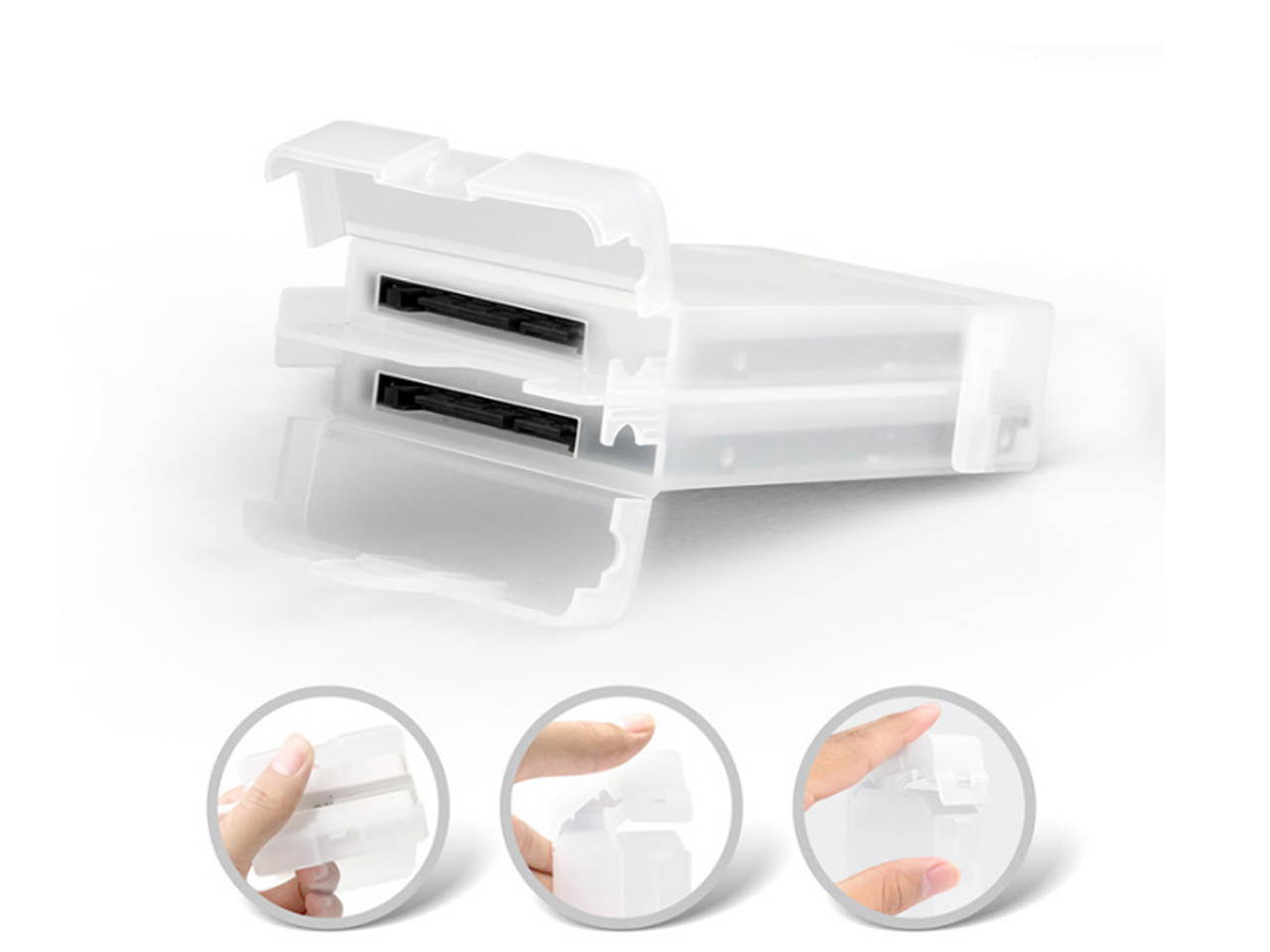 Maiwo Kp0072 Dual-Bay Double-Layer Mechanical Solid-State Notebook Hard Drive Protection Hard Drive Enclosure  Single Layer Supports 9.5mm Thickness