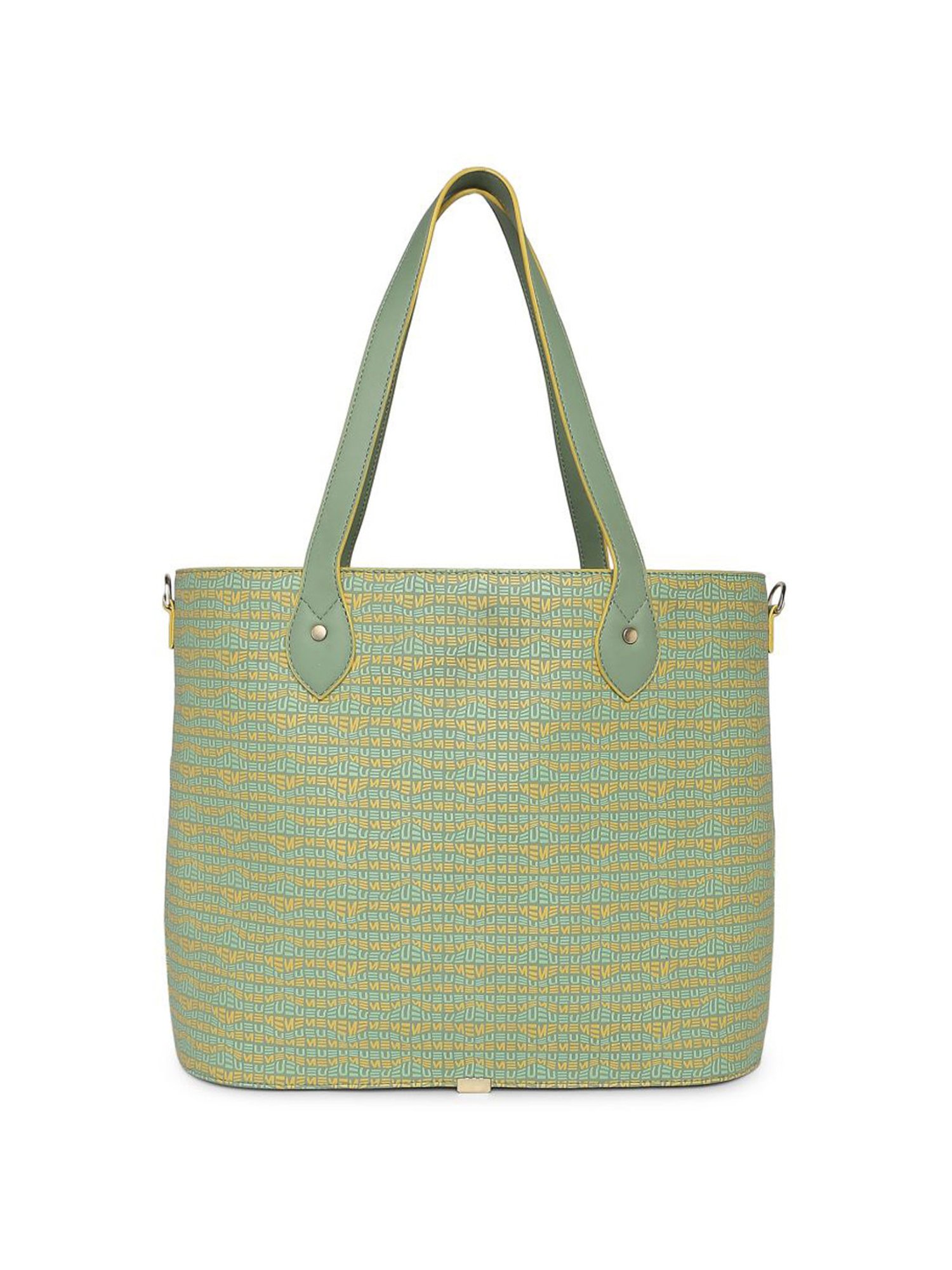 Eume Dragonfly Basil Green Leather Printed Shoulder Handbag