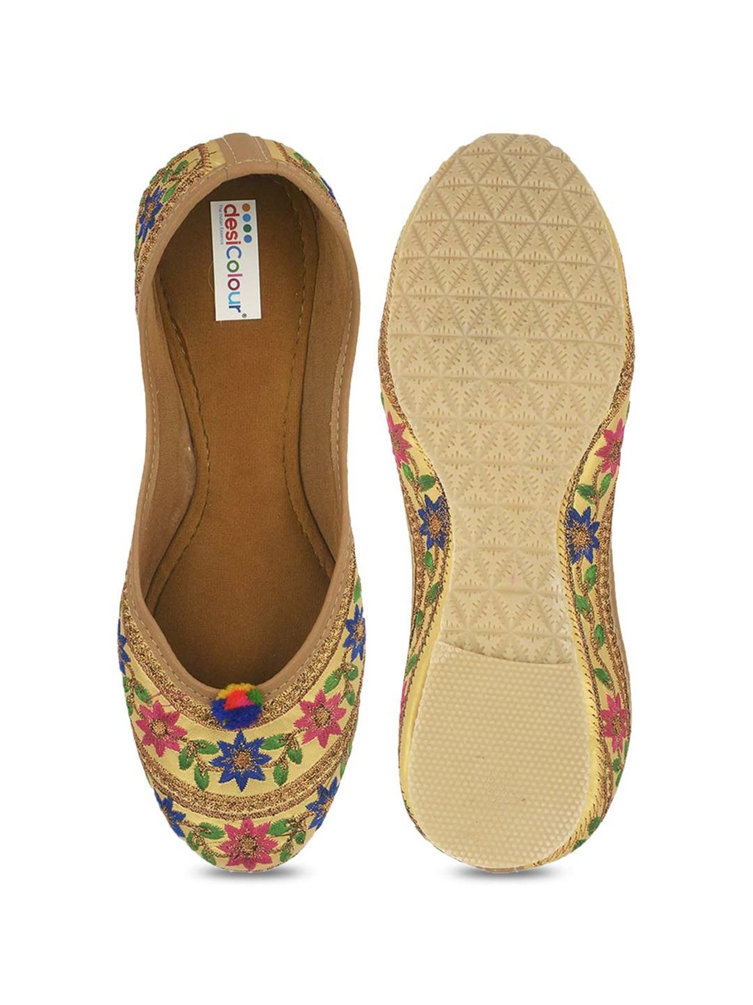 Desi Colour Women's Multicoloured Ethnic Juttis